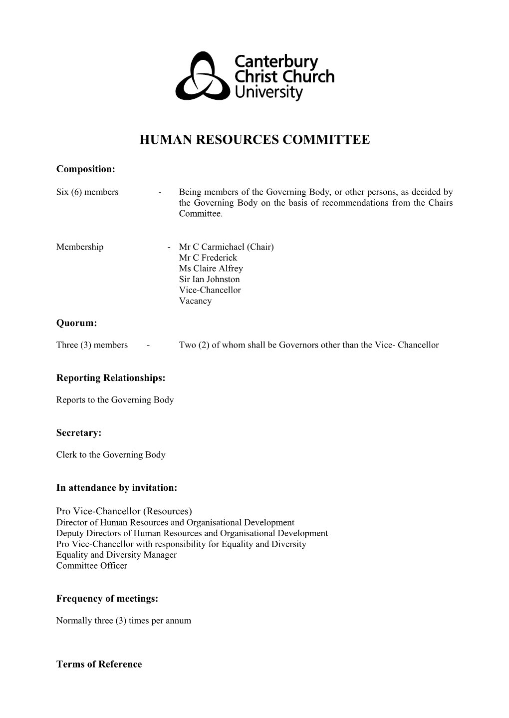 Human Resources Committee