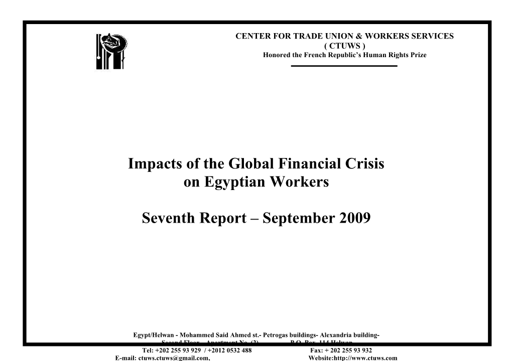 Impacts of the Global Financial Crisis s1