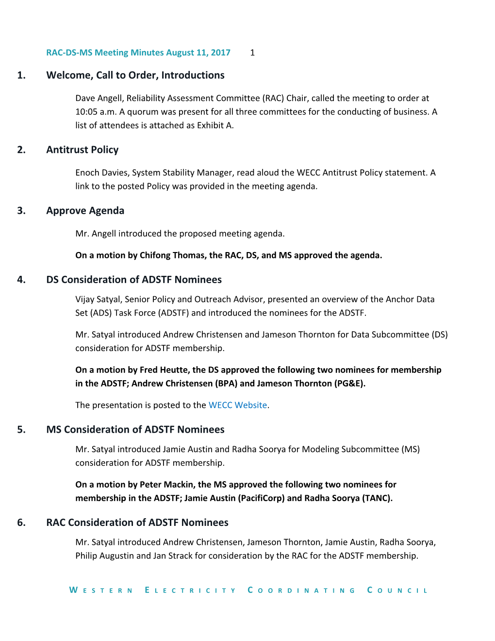 RAC-DS-MS Meeting Minutes August 11, 20171