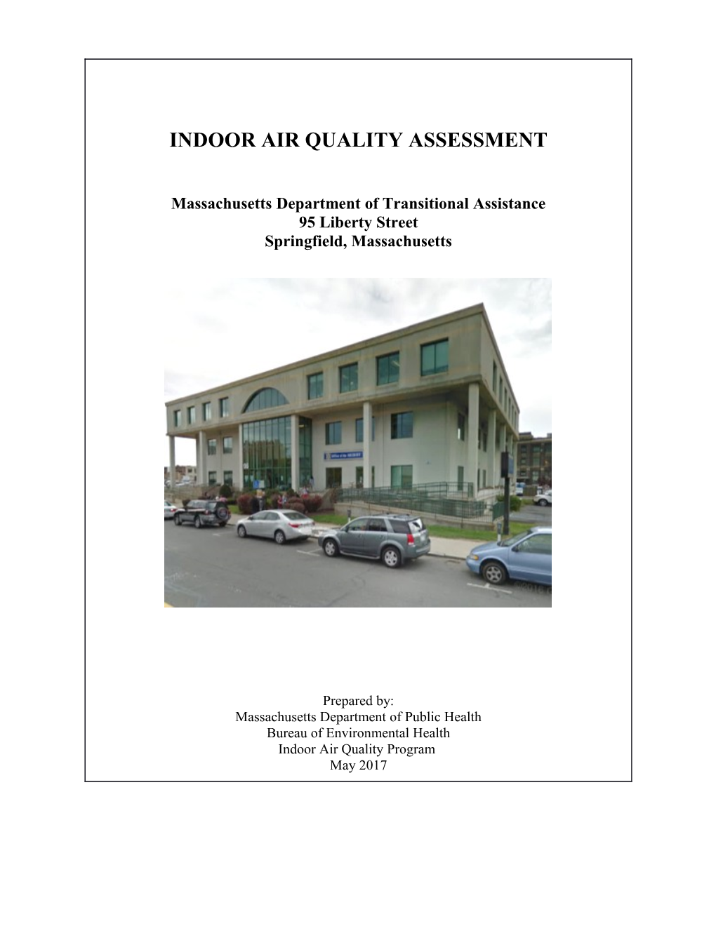Indoor Air Quality Assessment - Massachusetts Department of Transitional Assistance