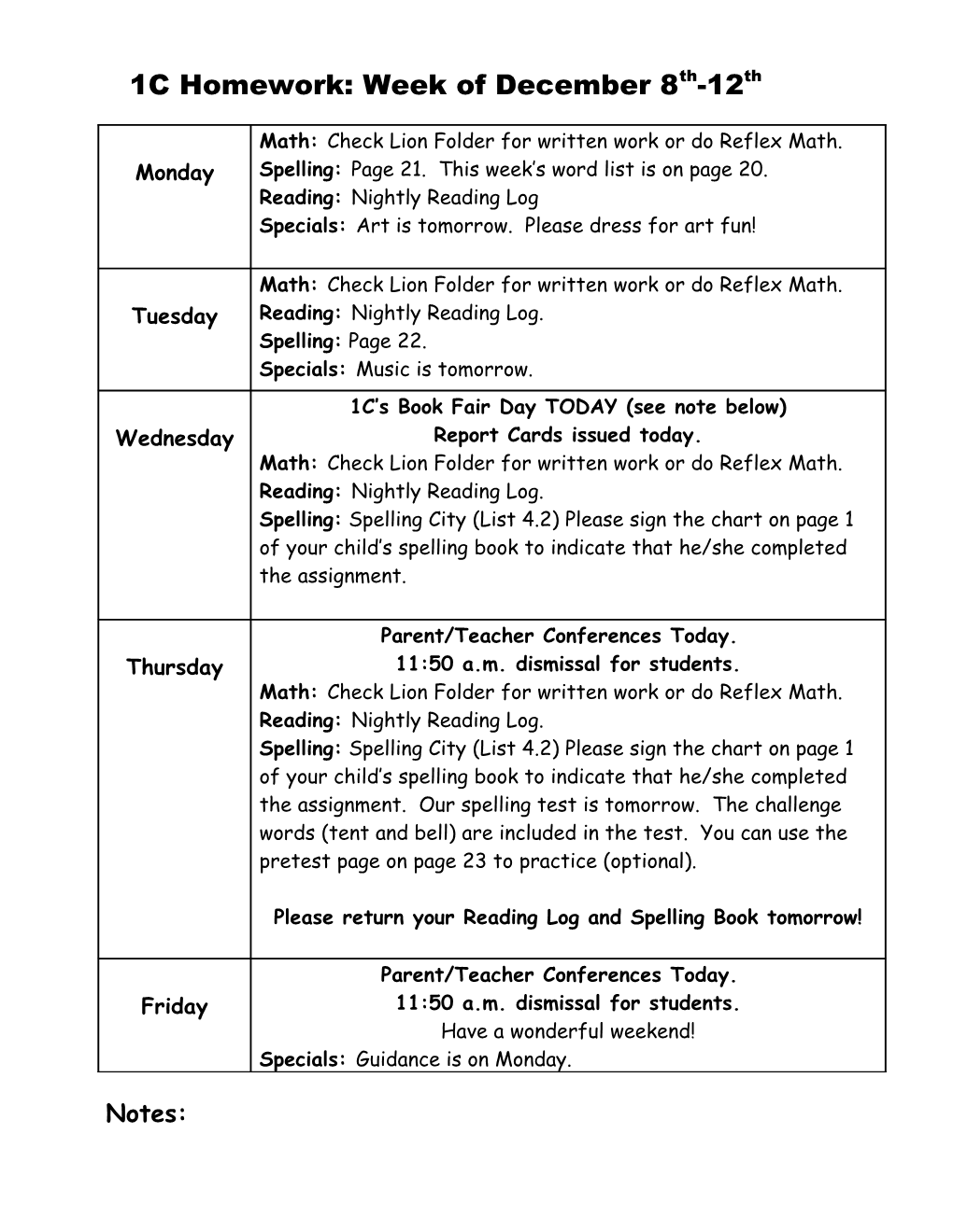 1R Homework: Week of January 24Th-28Th