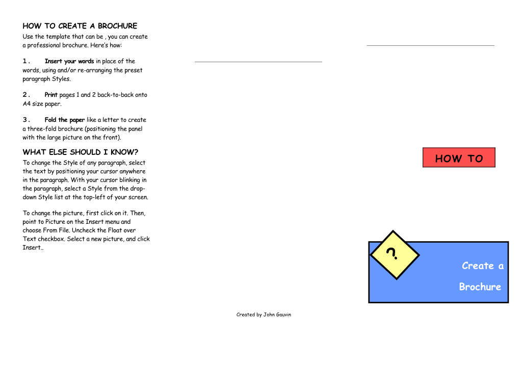 How to Create a Brochure