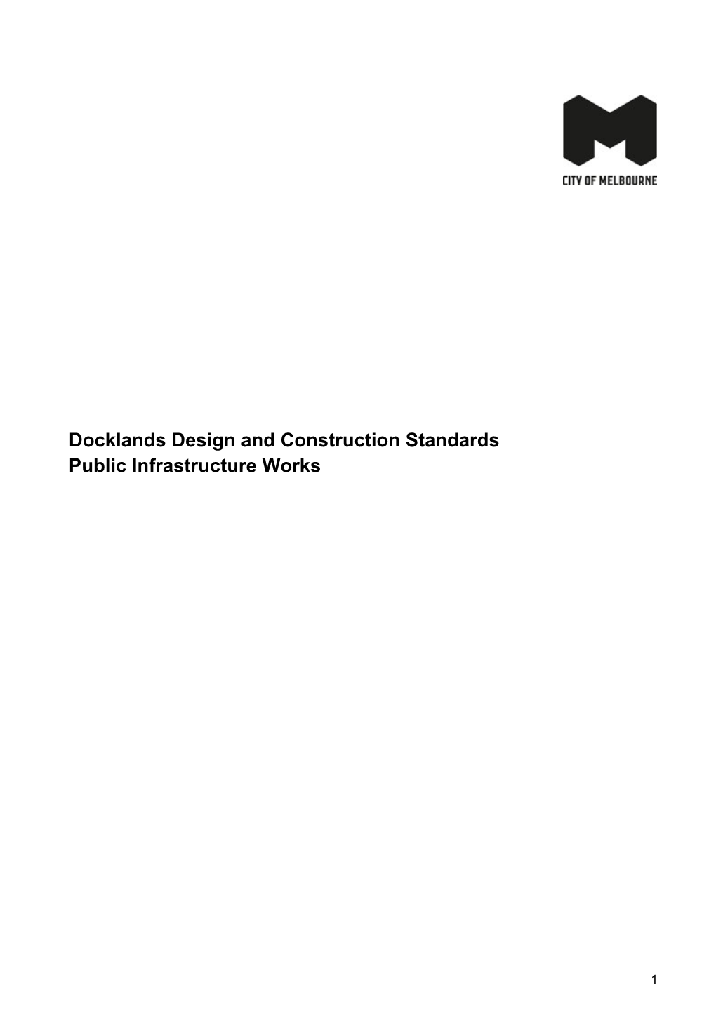 Docklands Design and Construction Standards s1
