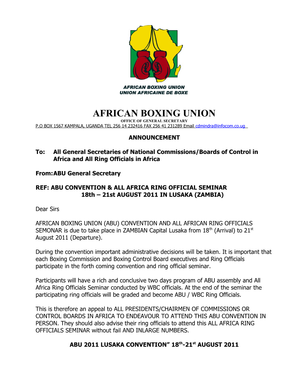 African Boxing Union