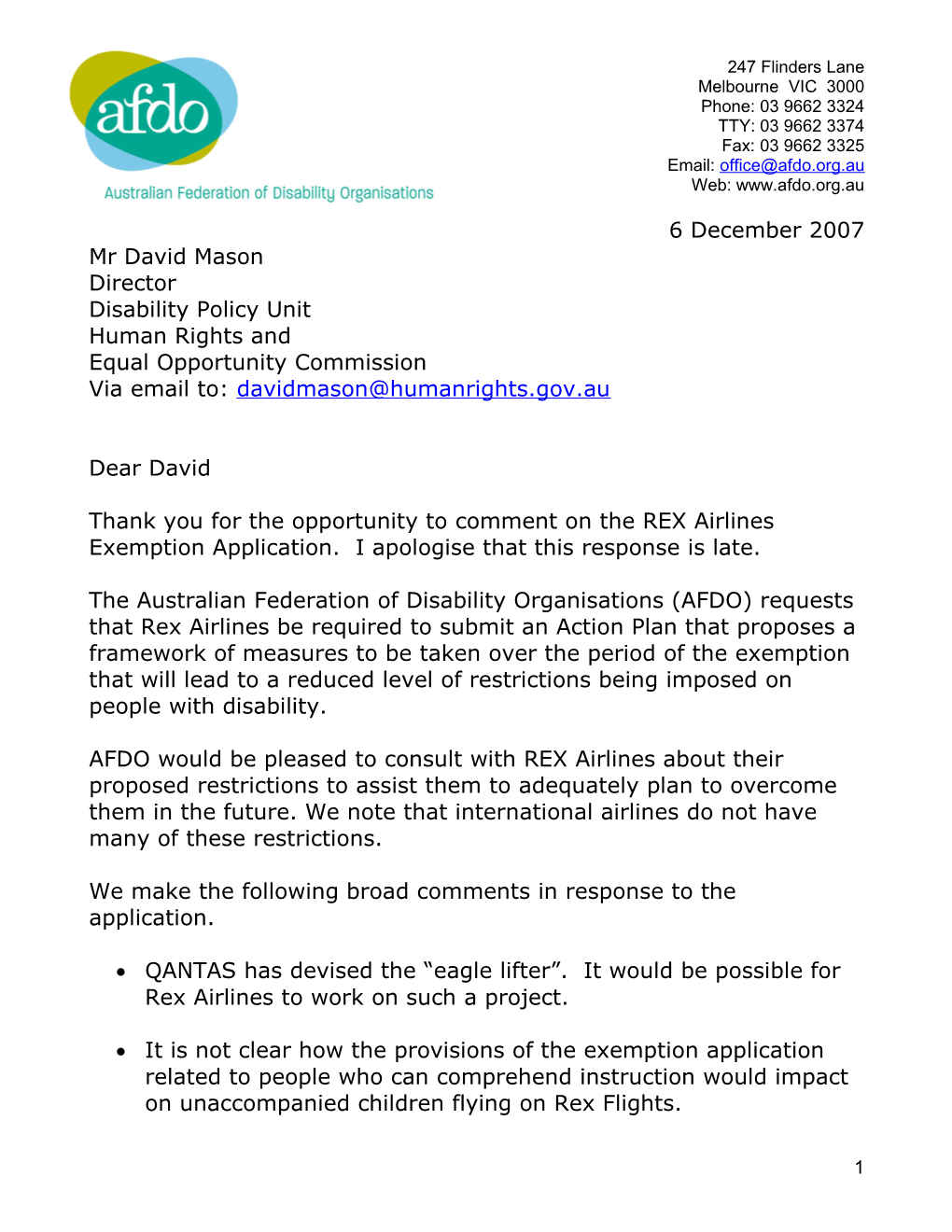 Australian Federation of Disability Organisations