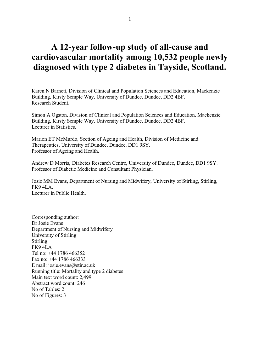 A 12-Year Follow-Up Study of All-Cause and Cardiovascular Mortality Among 10,532 People