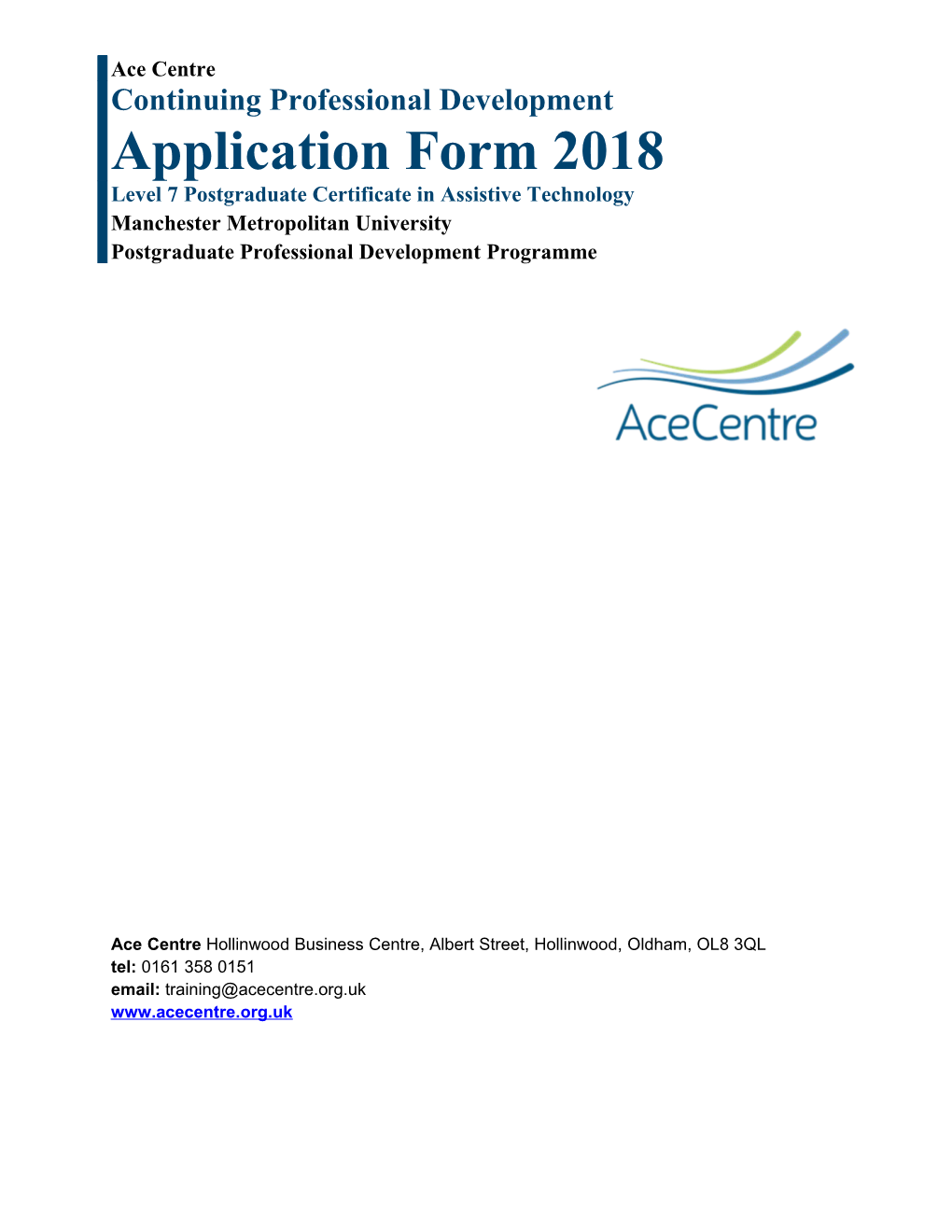 Accredited Training Application Form