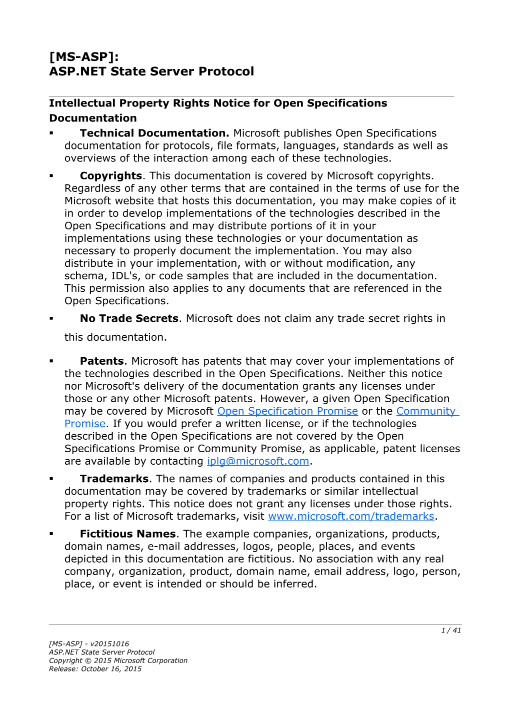 ASP.NET State Server Protocol