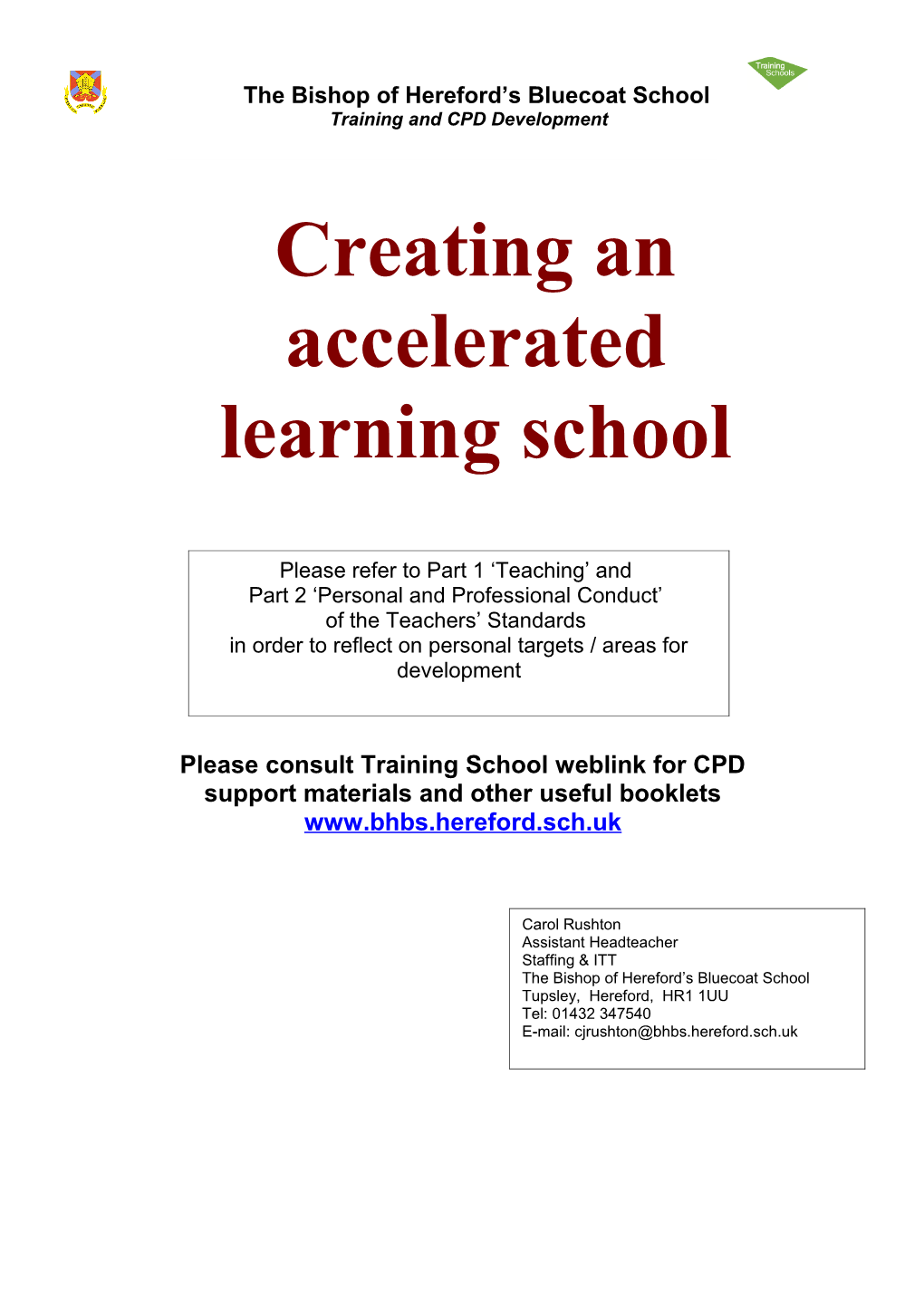 Creating an Accelerated Learning School