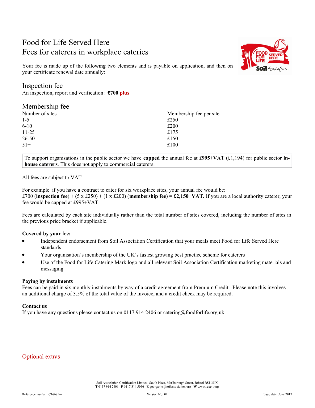 Fees for Caterers in Workplace Eateries