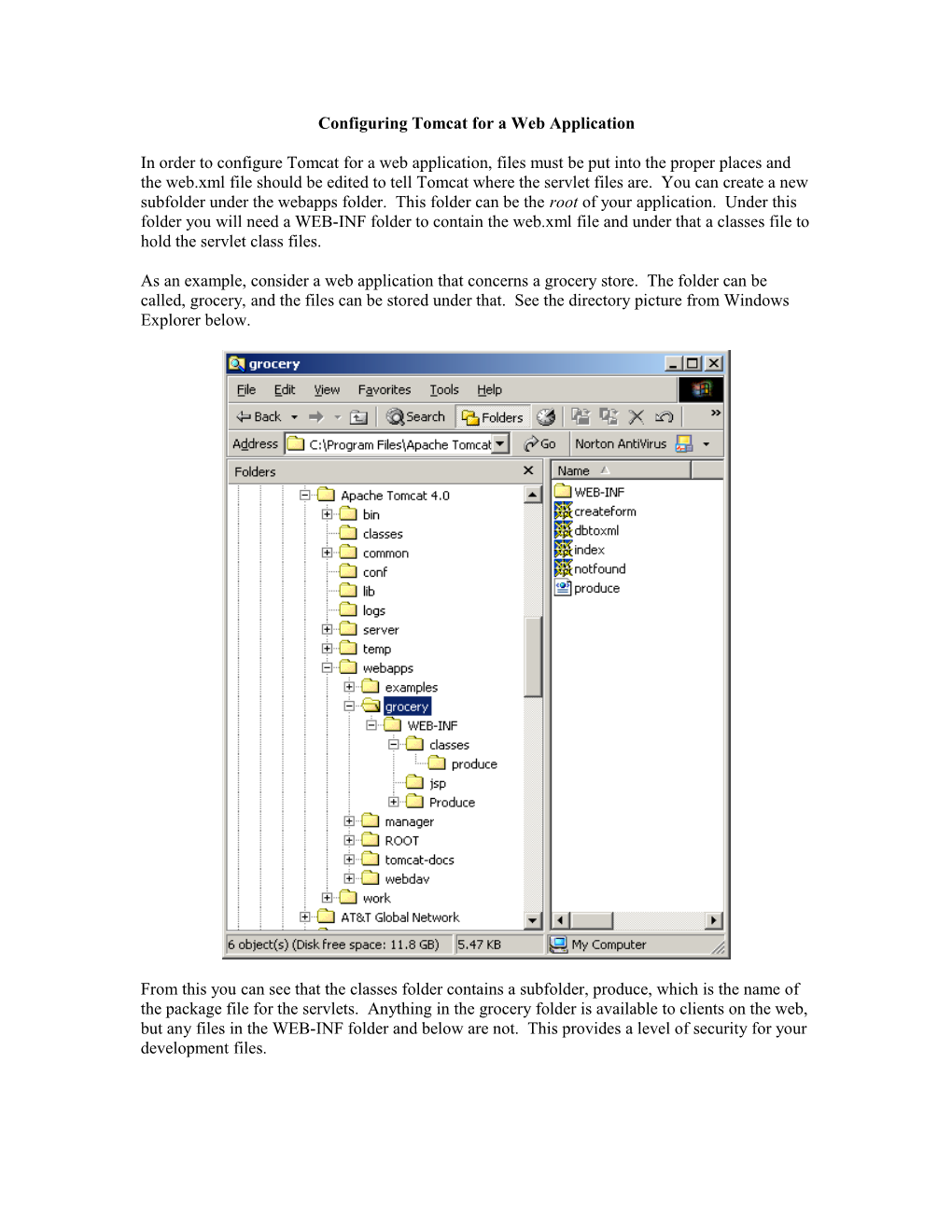 Configuring Tomcat for a Web Application