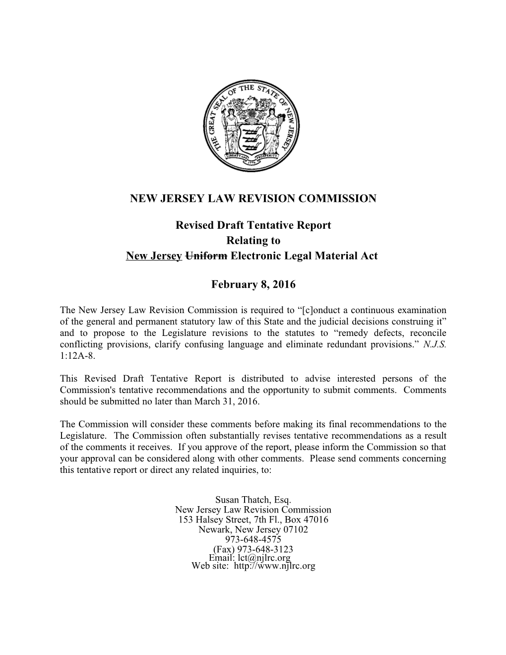 New Jersey Law Revision Commission s12