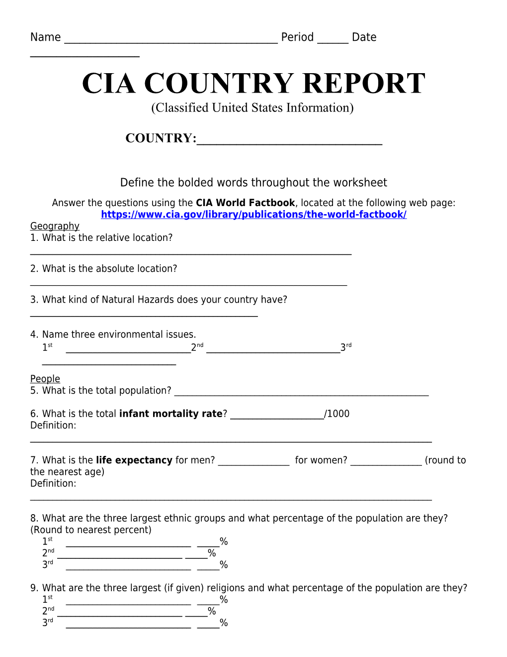 CIA World Factbook