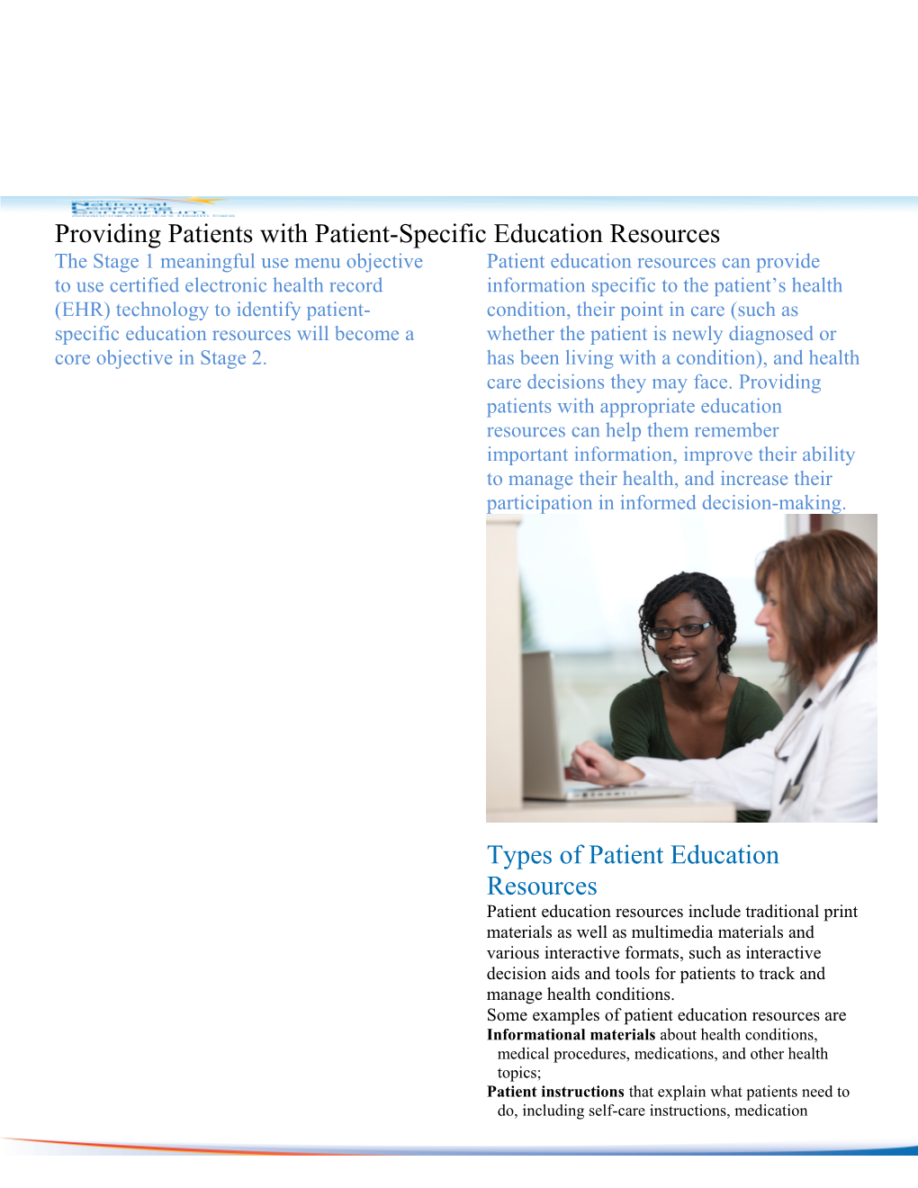 Providing Patients with Patient-Specific Education Resources