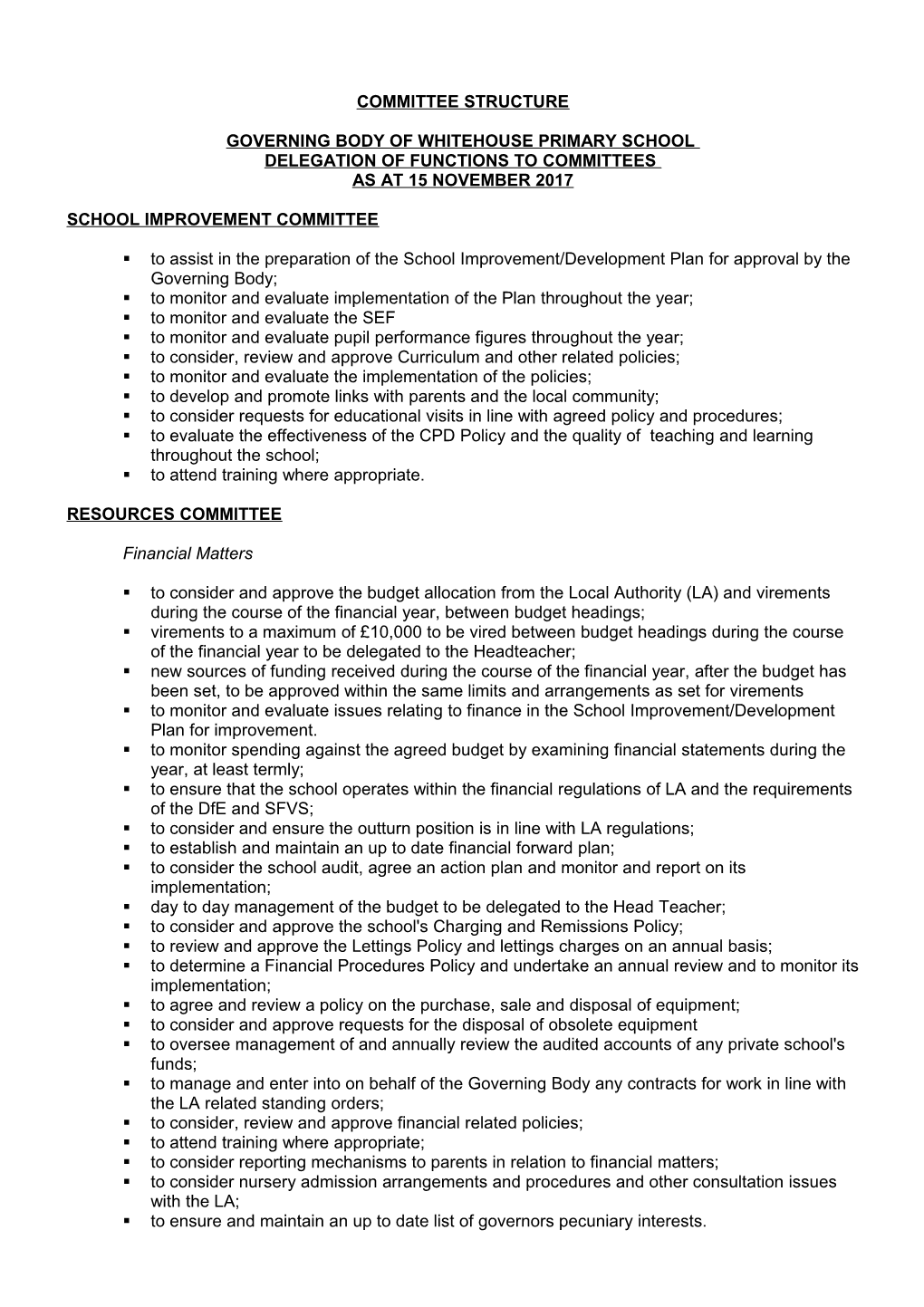 Committee Structure