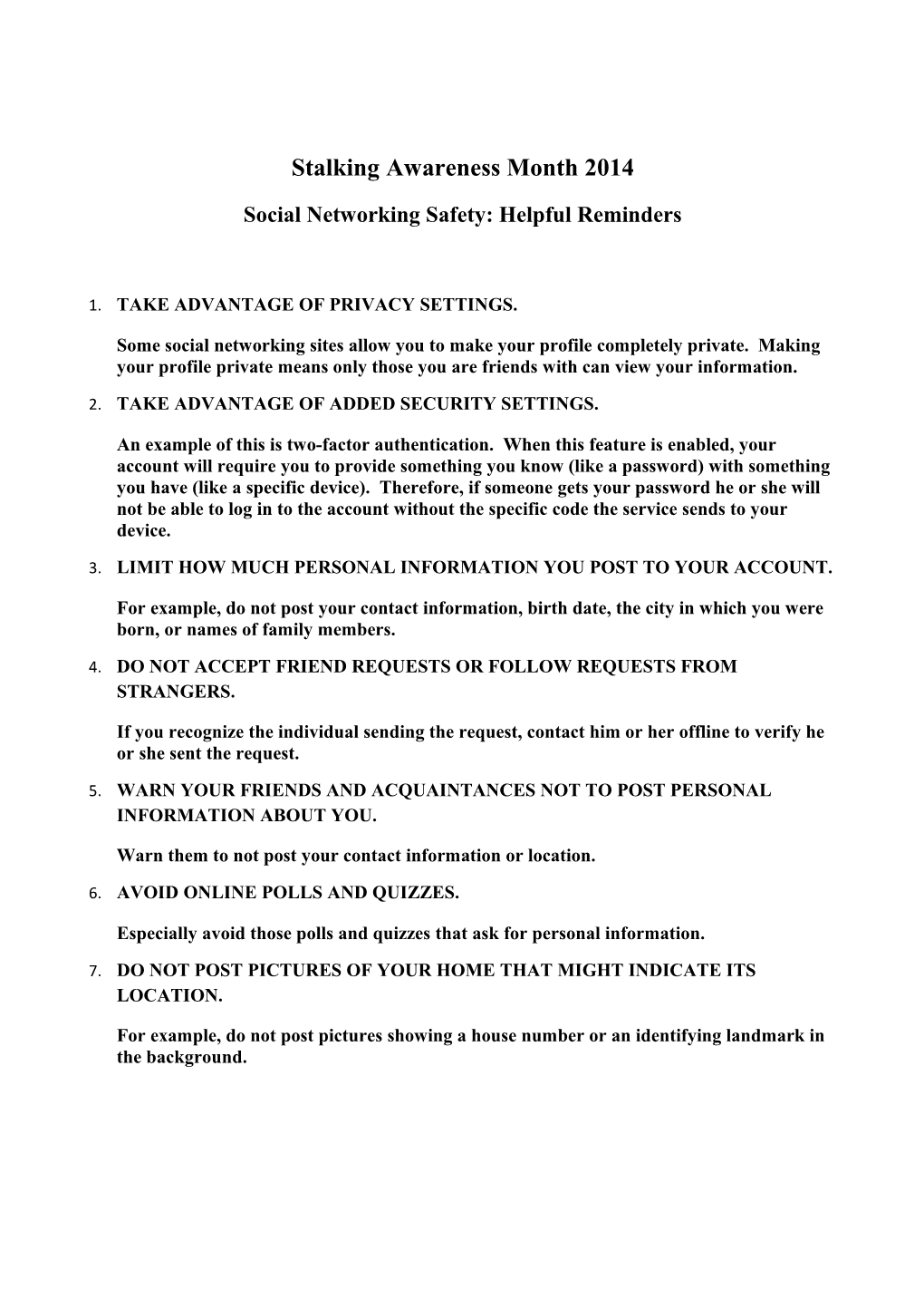 Social Networking Safety: Helpful Reminders