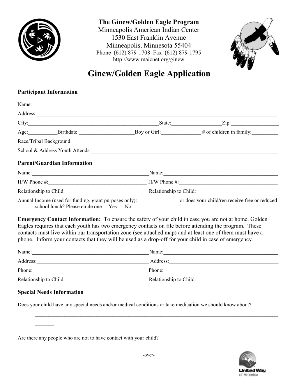 Ginew/Golden Eagle Program