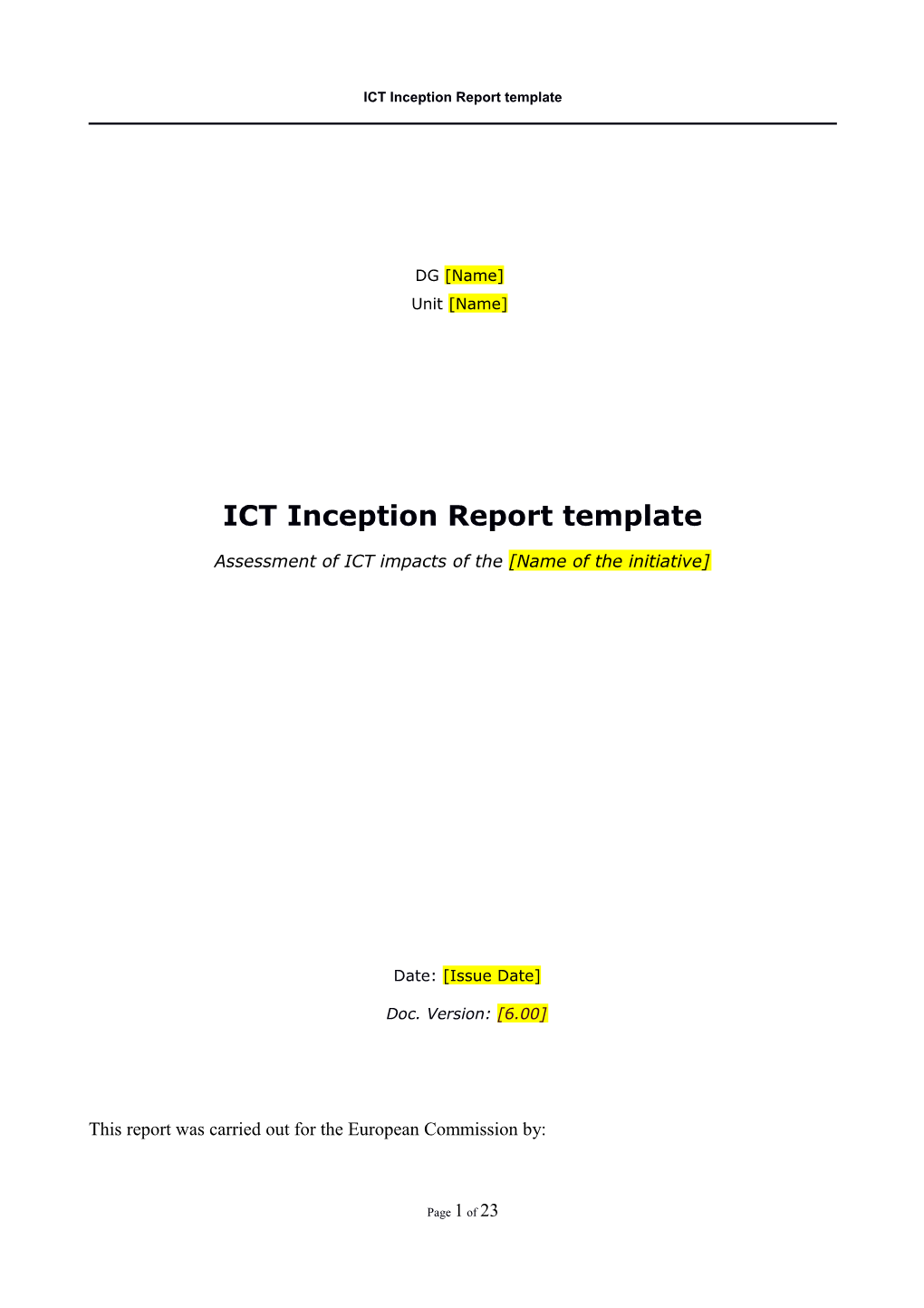 KS SC9 D03.05 Inception Report Template