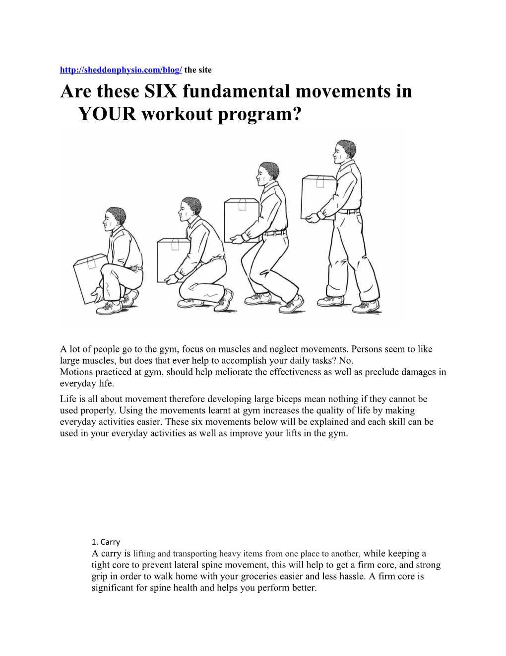 Are These SIX Fundamental Movements in YOUR Workout Program?