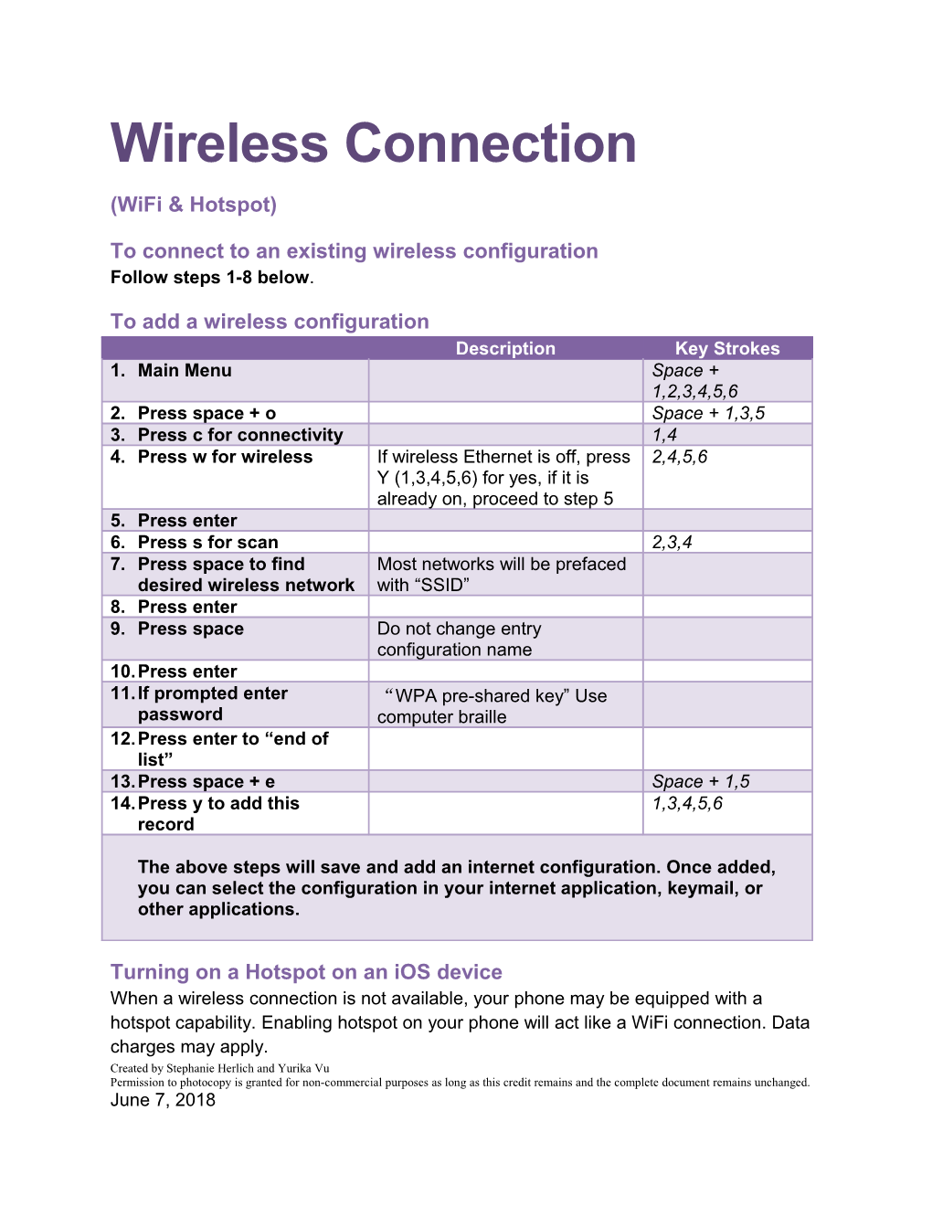 To Connect to an Existing Wireless Configuration
