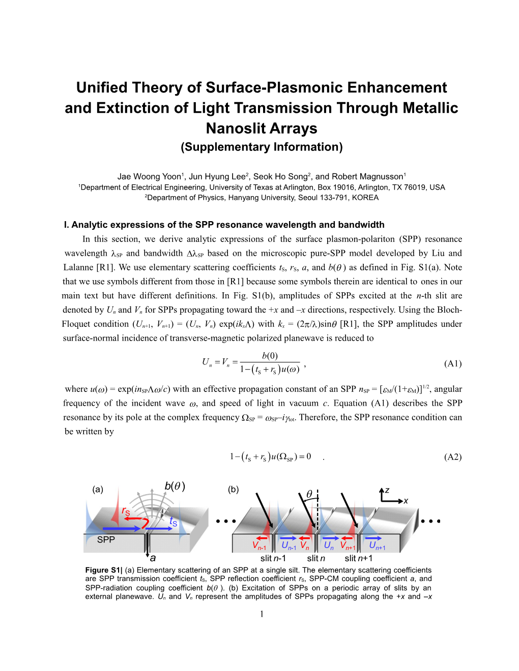 Unified Theory of Surface-Plasmonic Enhancement and Extinction of Light Transmission Through