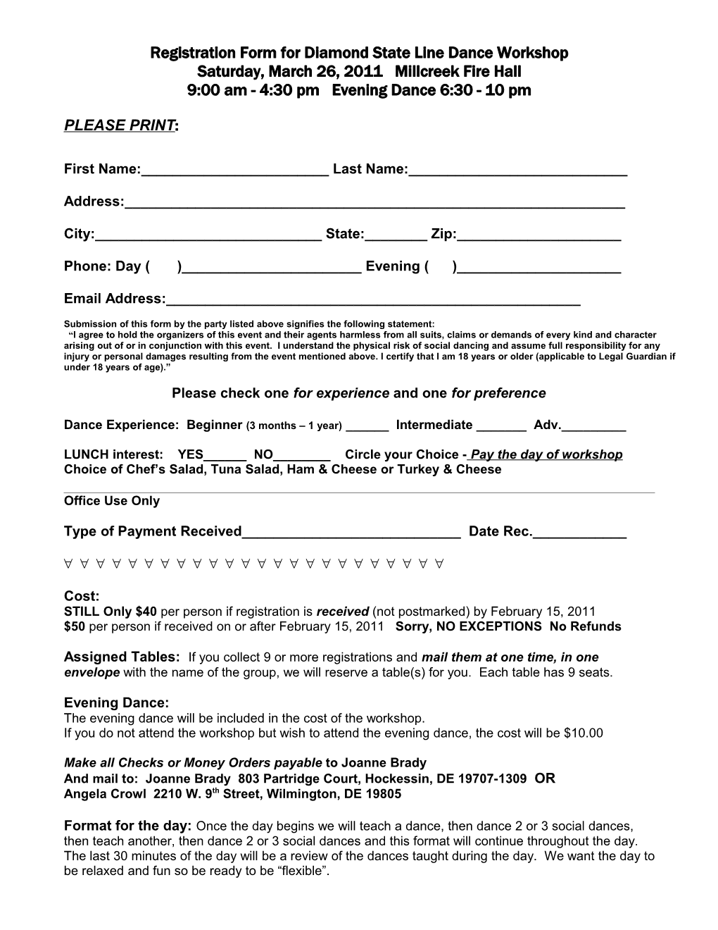 Registration Form For