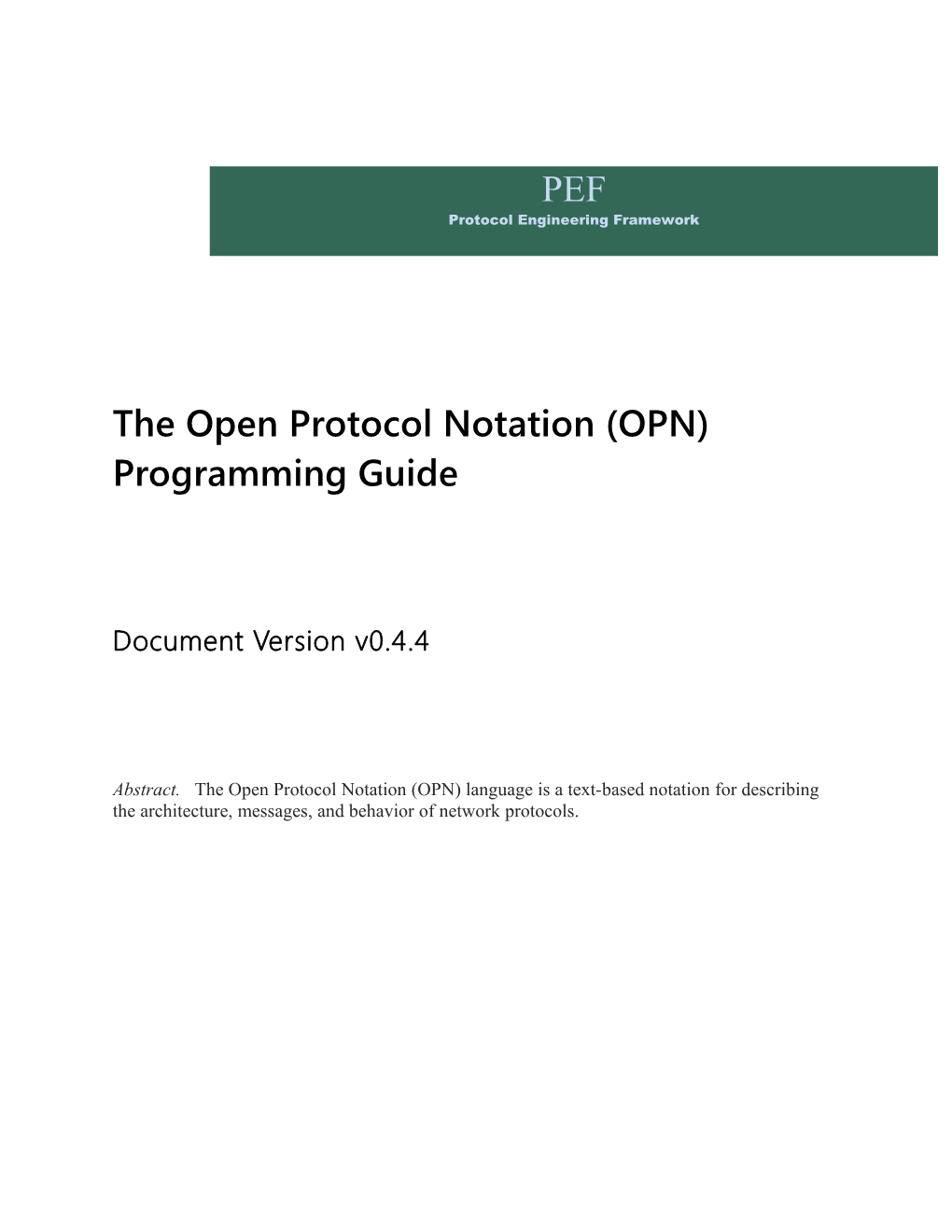 OPN Programming Guide V4.3