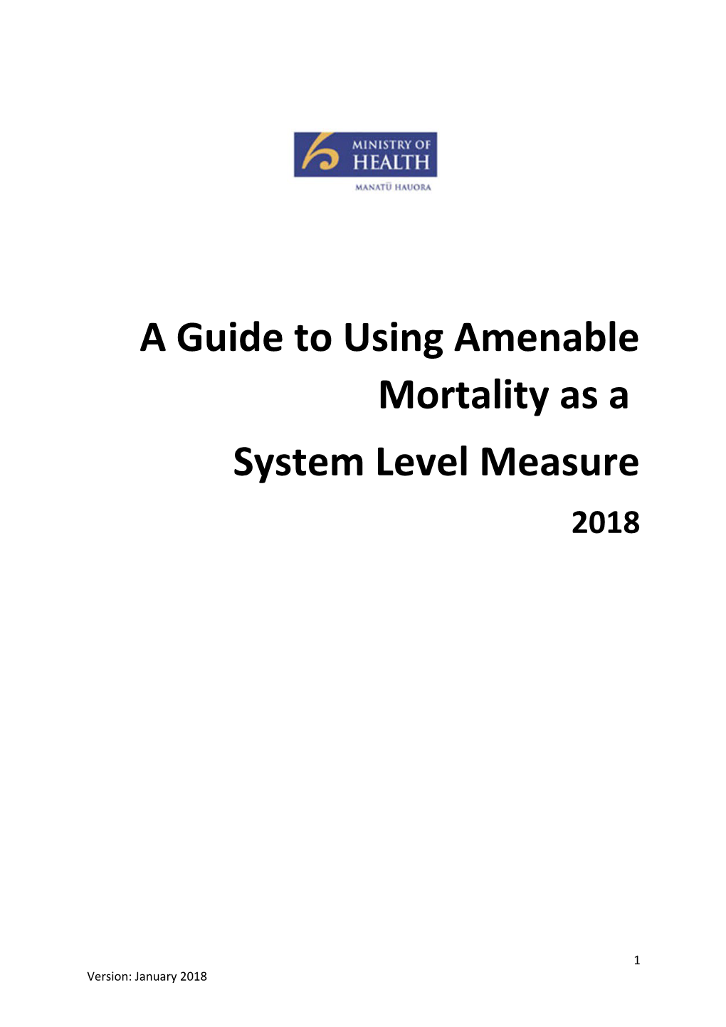 A Guide to Using Amenable Mortality As A