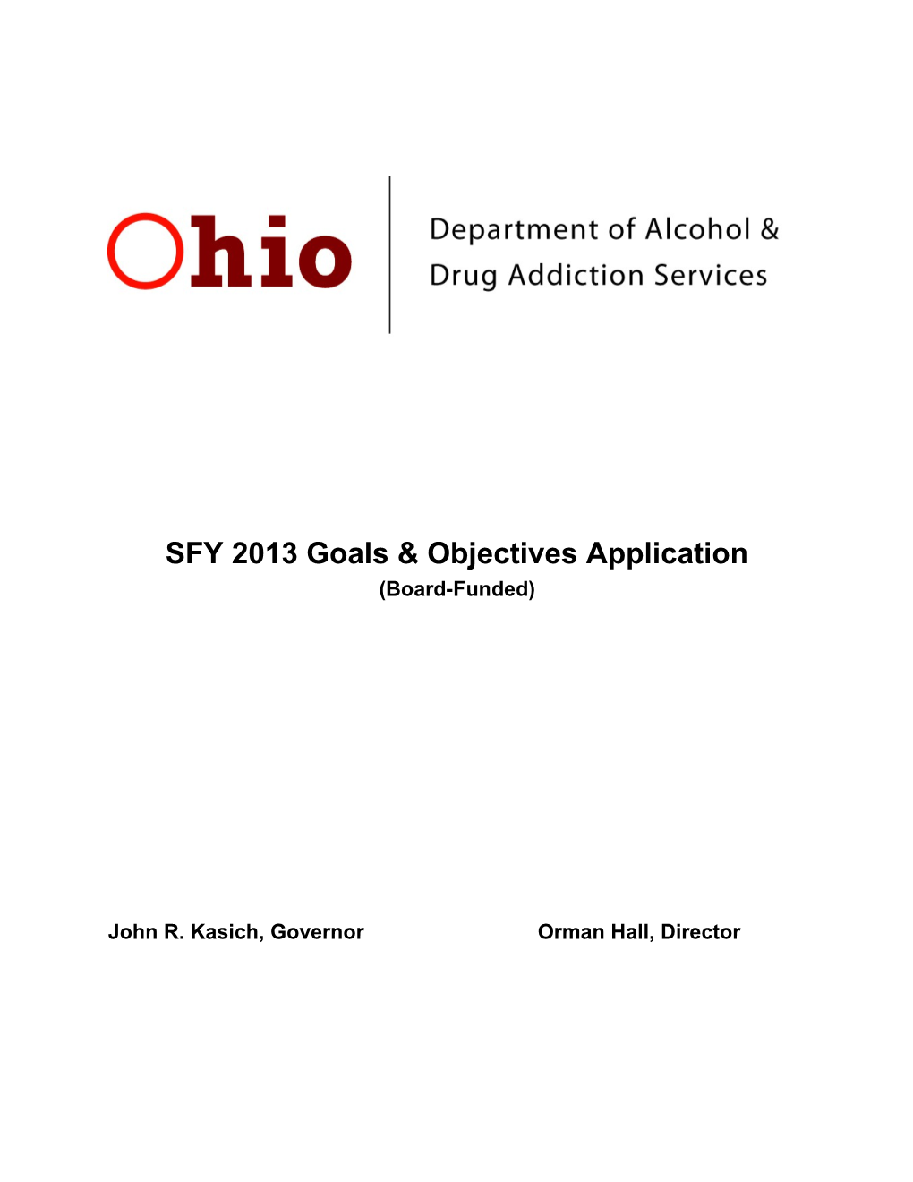 Ohio Department of Alcohol and Drug