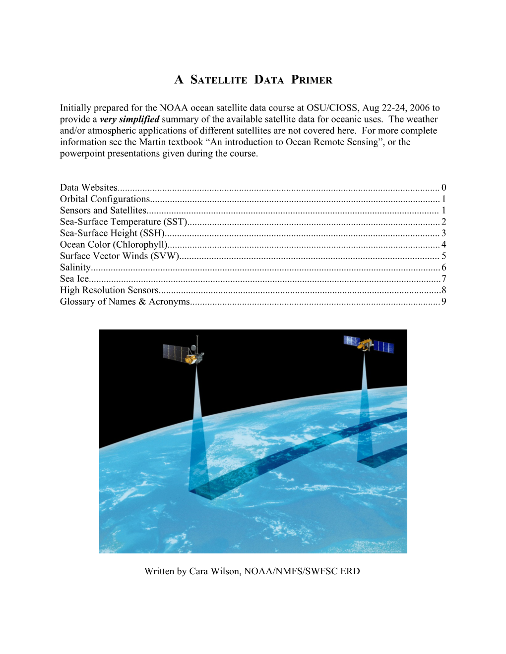 A Satellite Data Primer