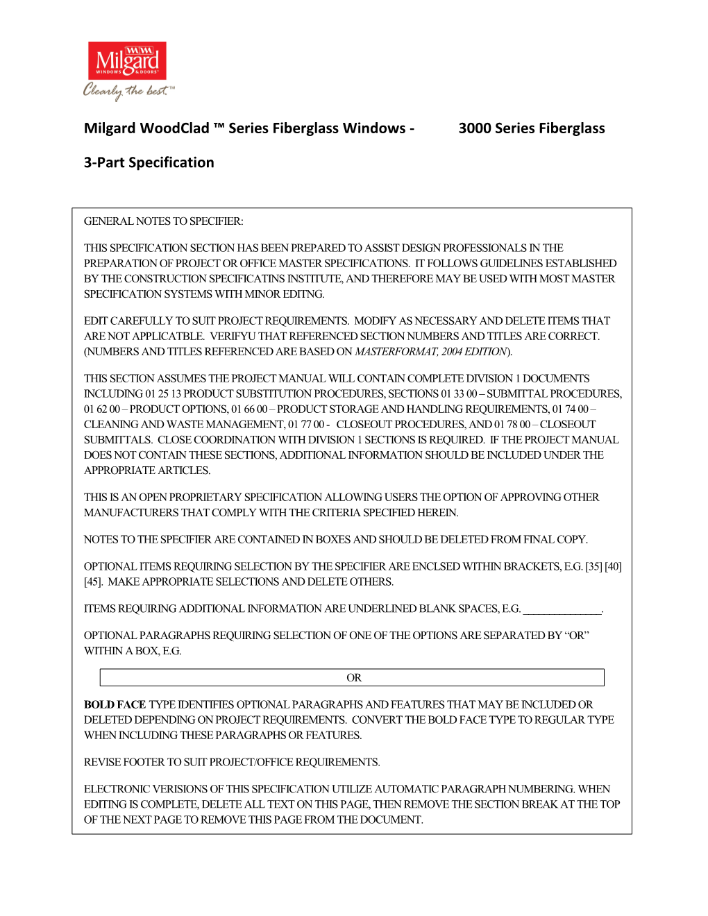 Milgard Woodclad Series Fiberglass Windows - 3000 Series Fiberglass