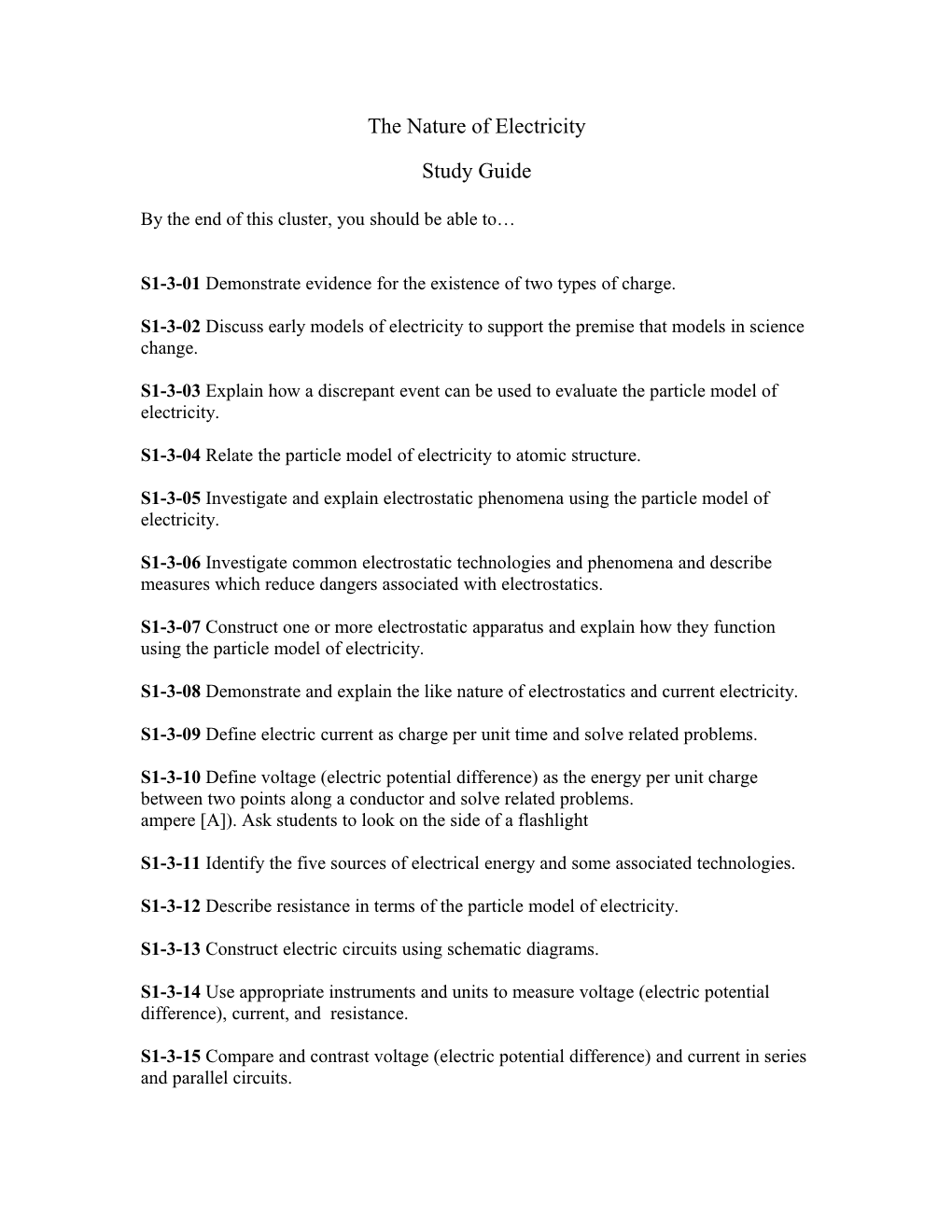 The Nature of Electricity