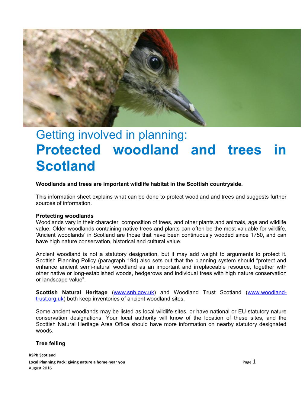 Protected Woodland and Trees in Scotland
