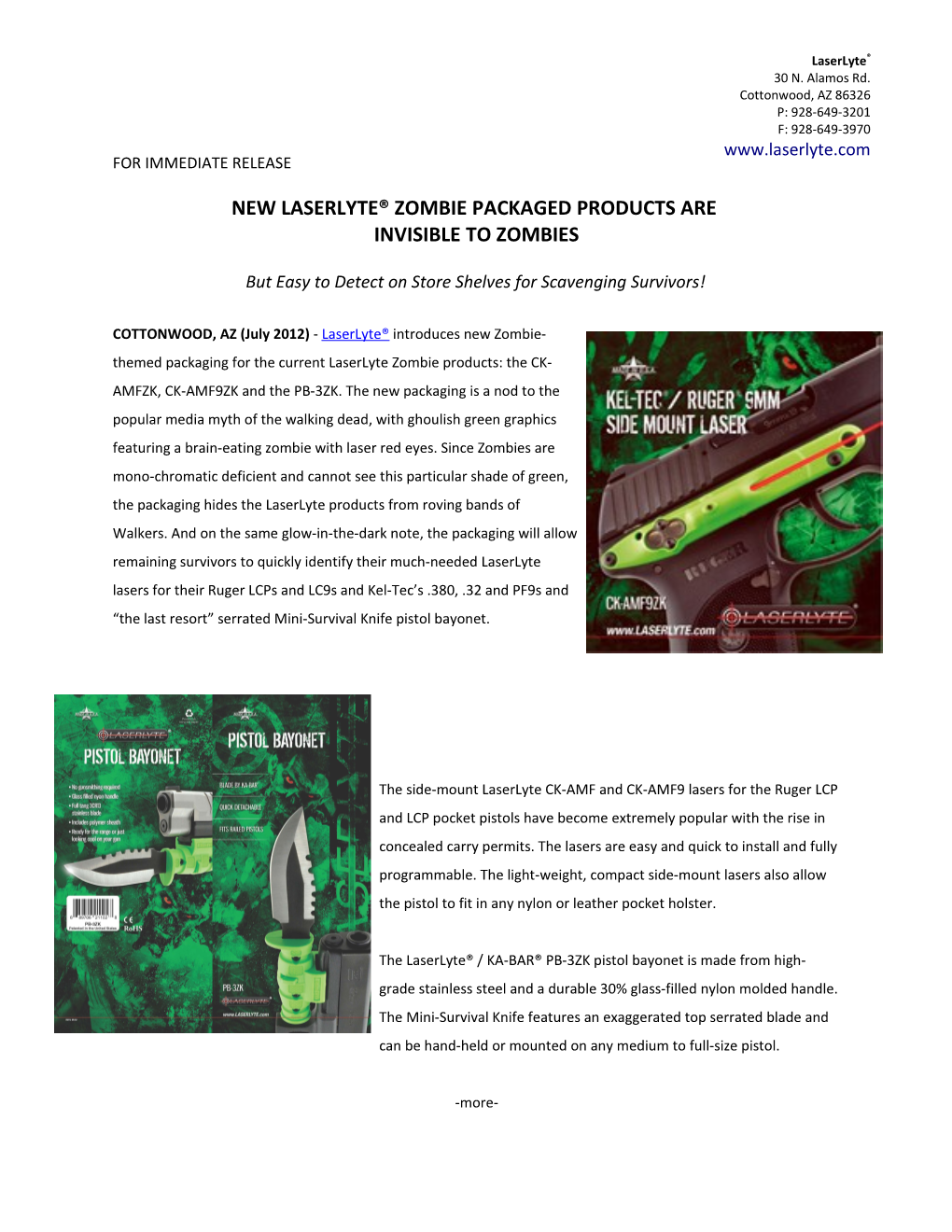New Laserlyte Zombie Packaged Products Are