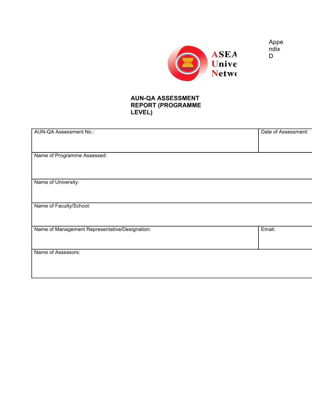 Aun-Qa Assessment Report (Programmelevel)