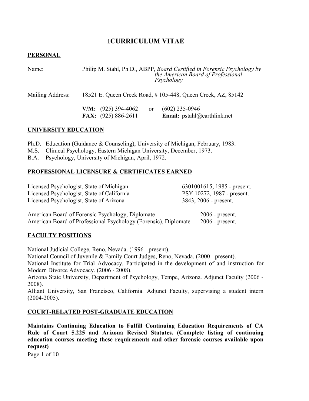 Curriculum Vitae s253