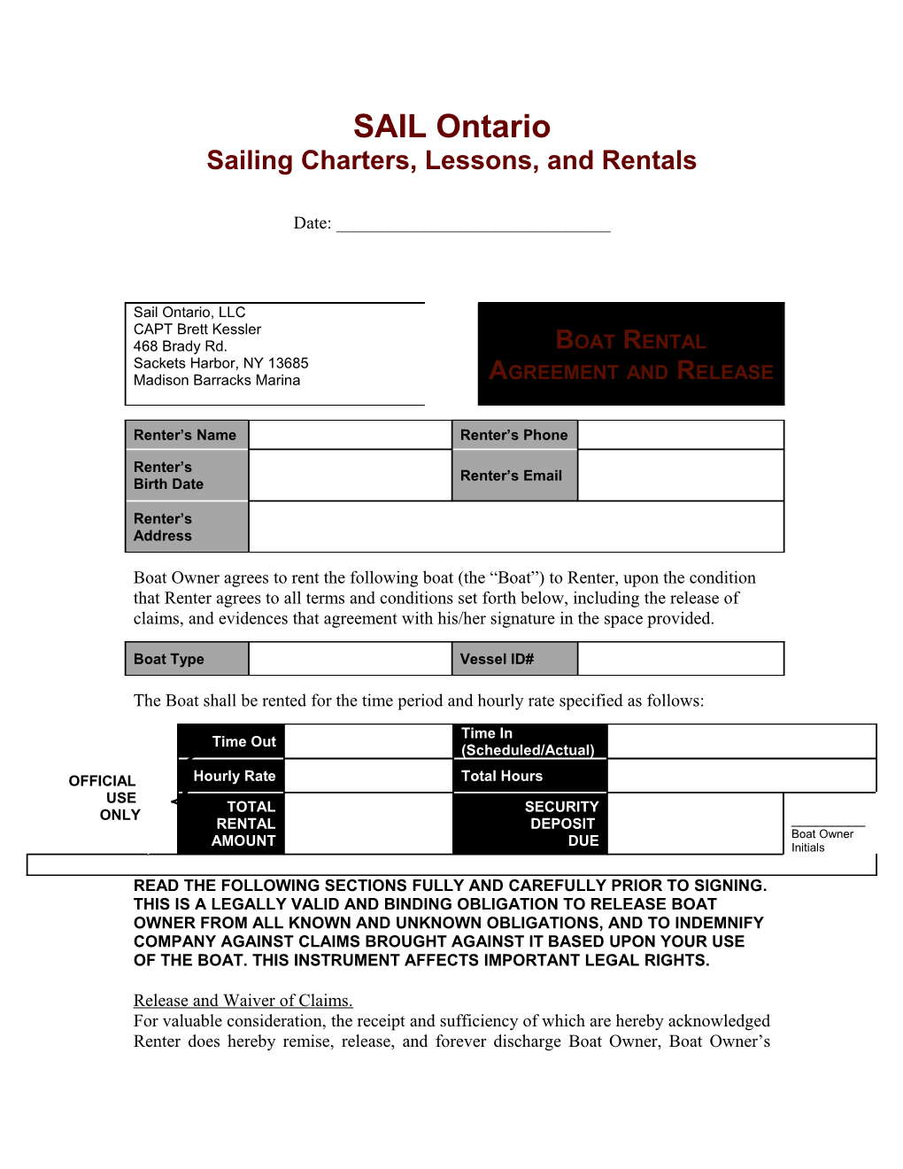 Sailing Charters, Lessons, and Rentals