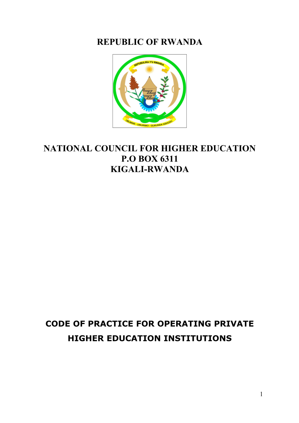 National Council for Higher Education