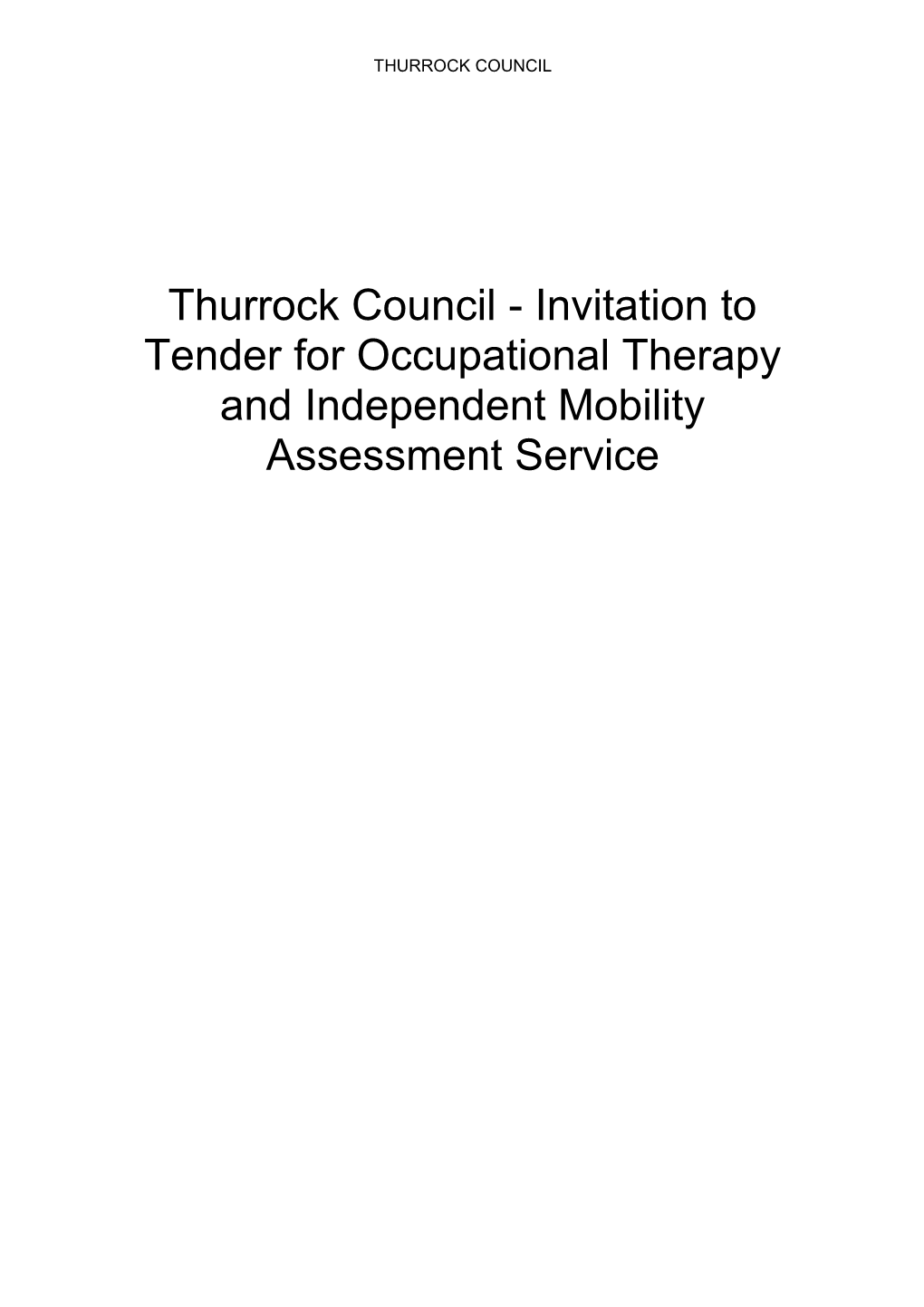Thurrock Council - Invitation to Tender s3