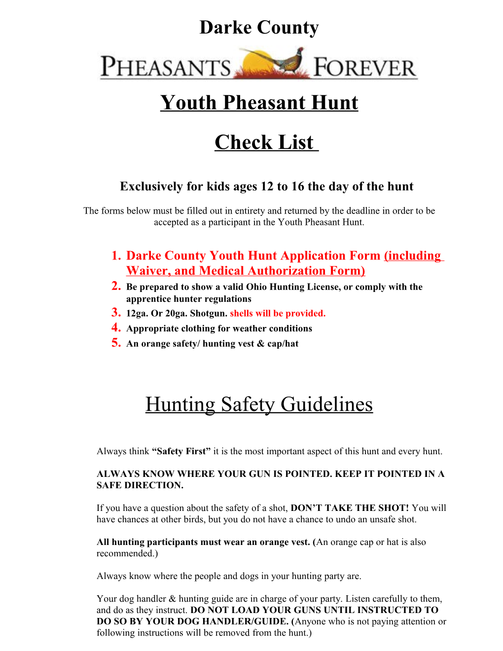 Exclusively for Kids Ages 12 to 16 the Day of the Hunt