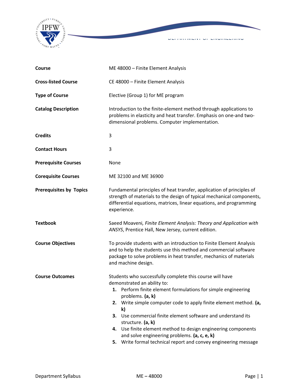 Department Syllabus ME 48000 Page 3