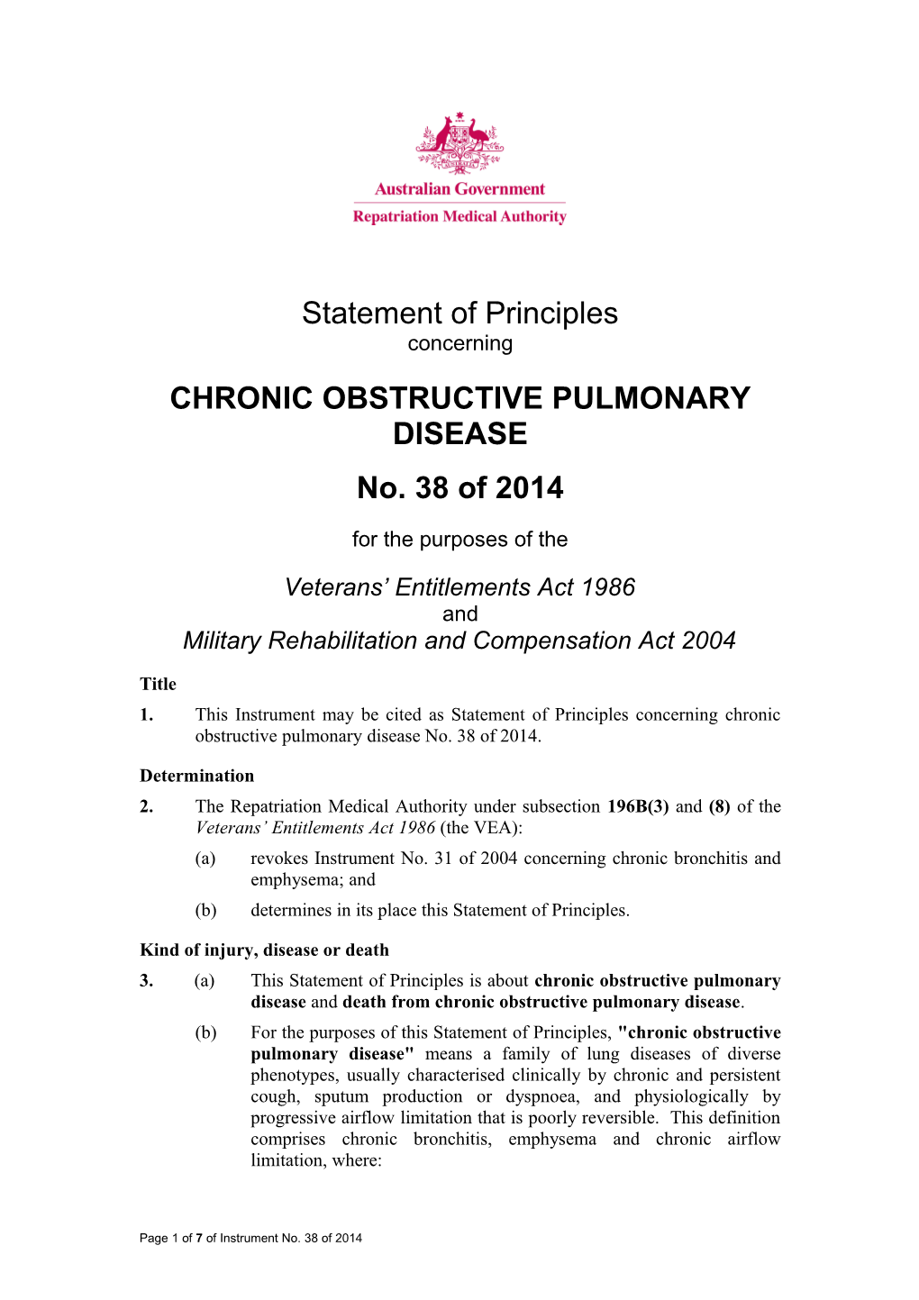 Chronic Obstructive Pulmonary Disease