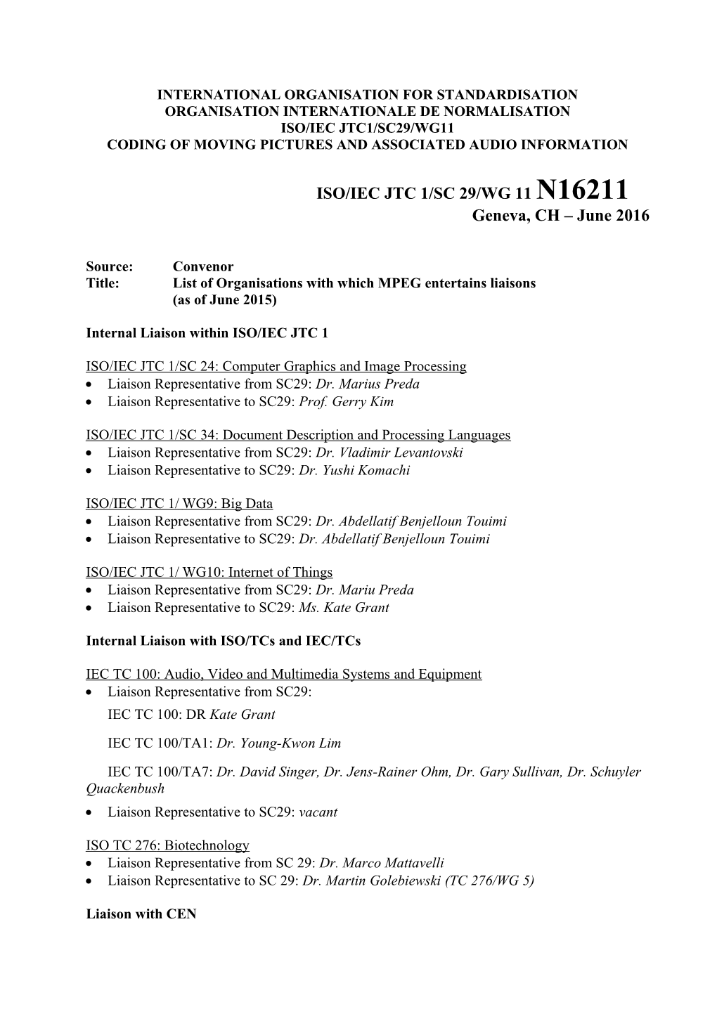 International Organisation for Standardisation s11