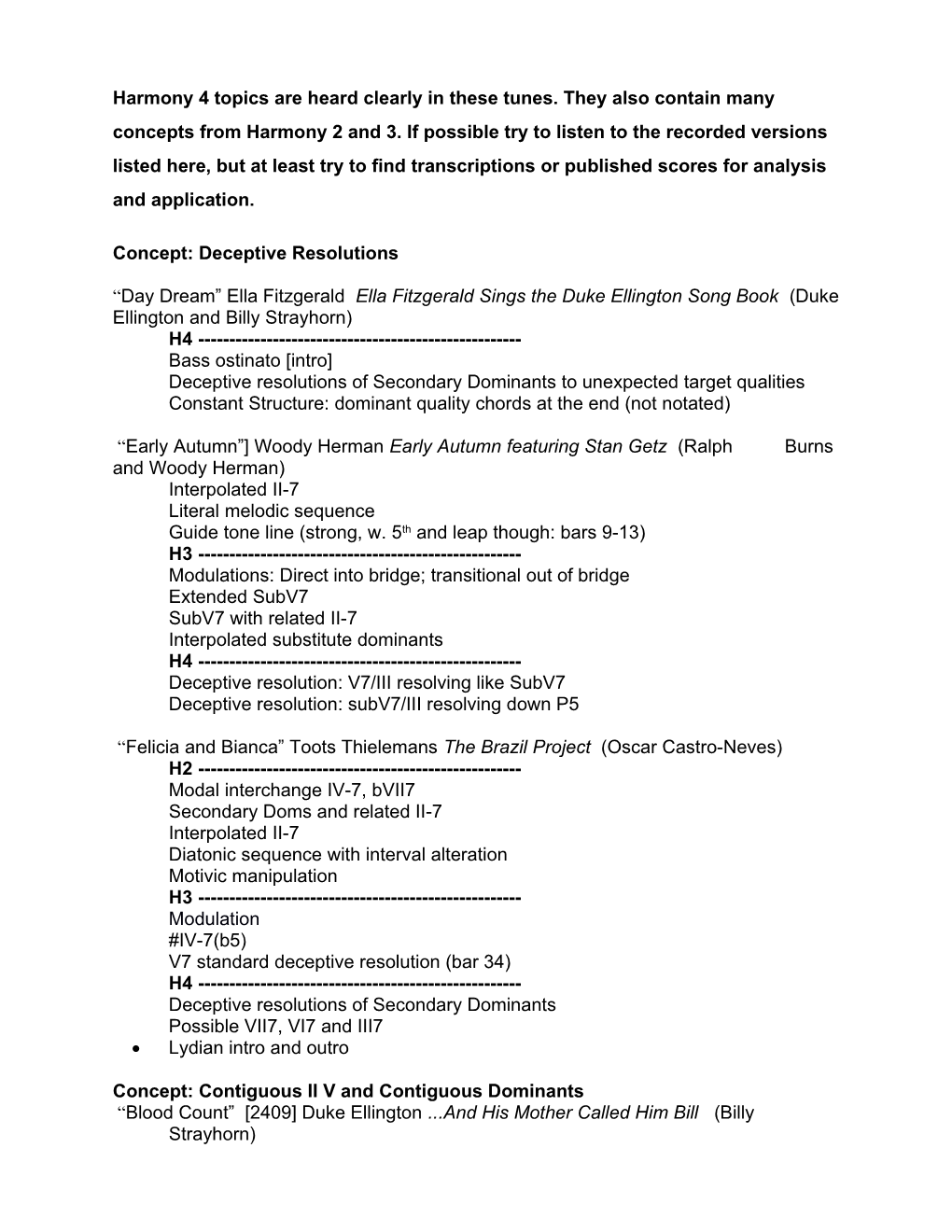 Harmony Tunefile Table of Contents P.6