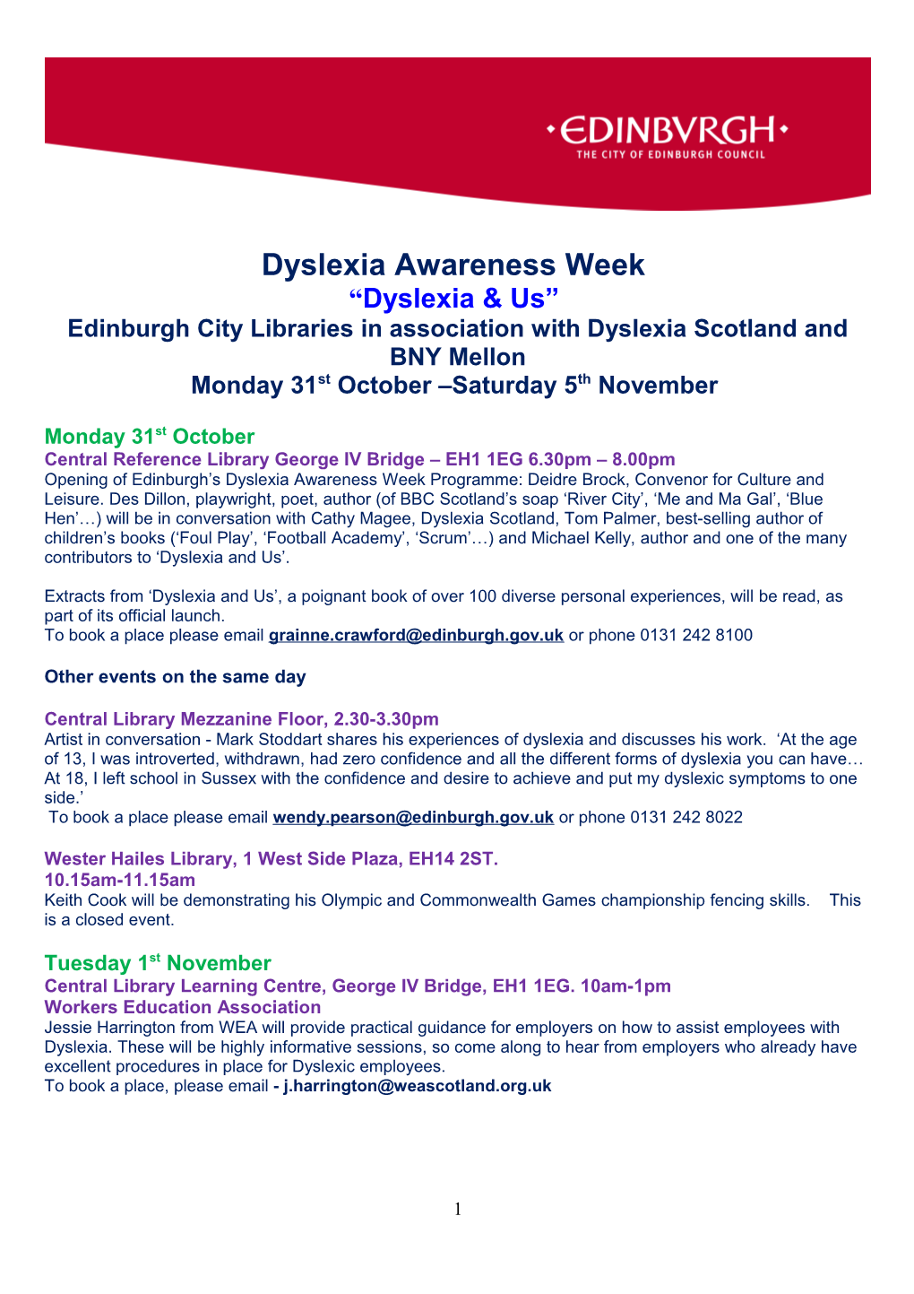 Dyslexia Awareness Week