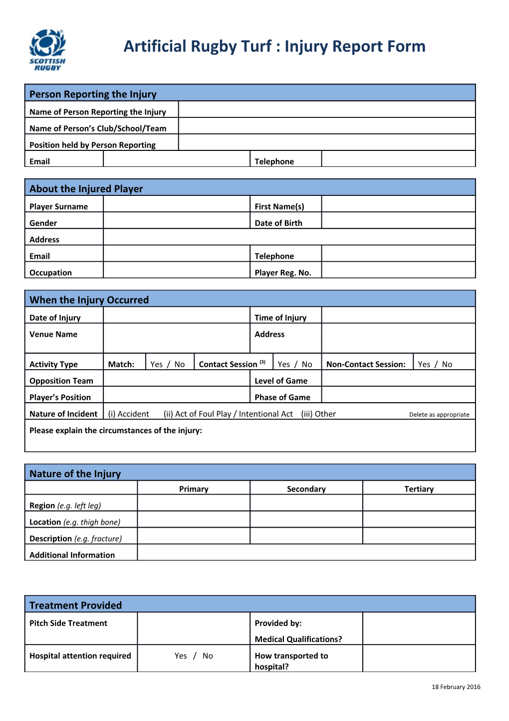 For Information on Scottish Rugby S Domestic Regulation on Artificial Rugby Turf, WR Regulation