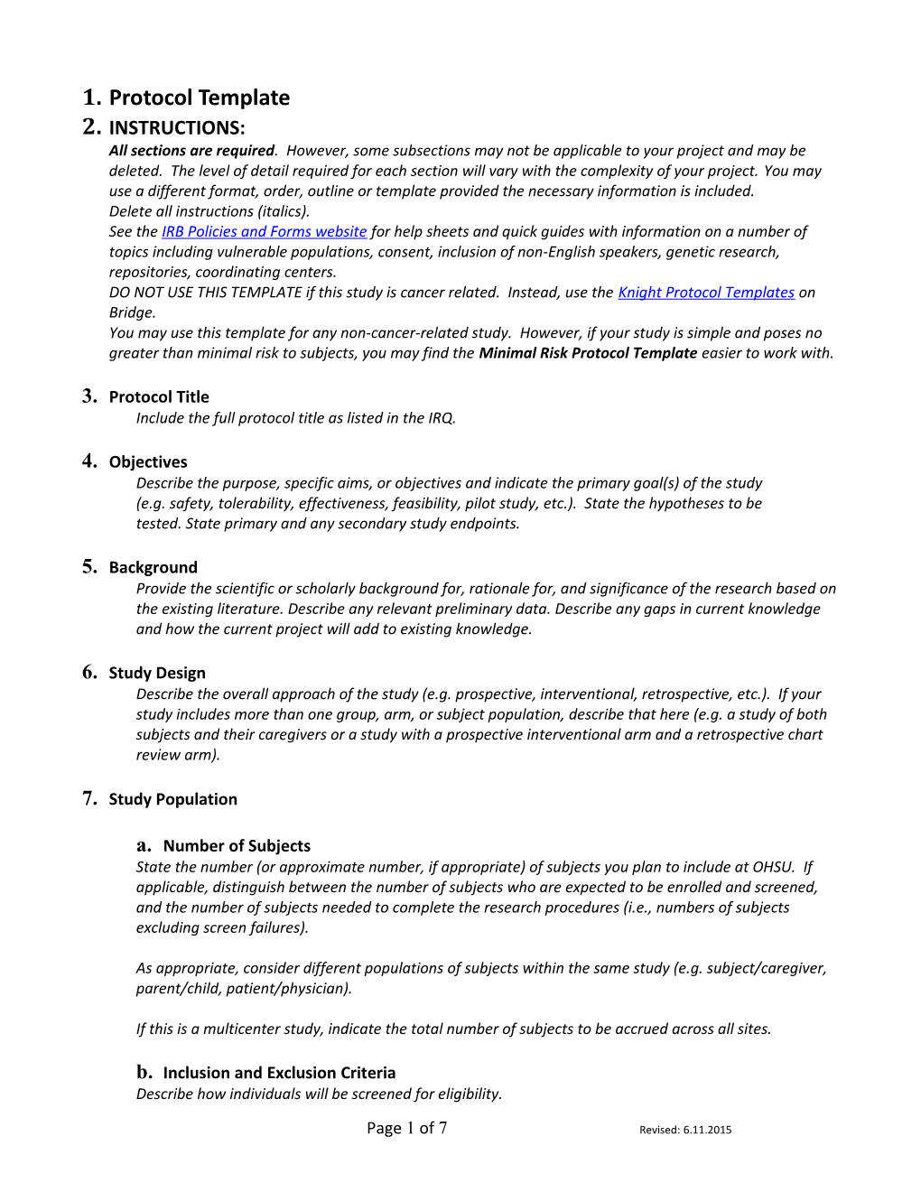 Protocol Template