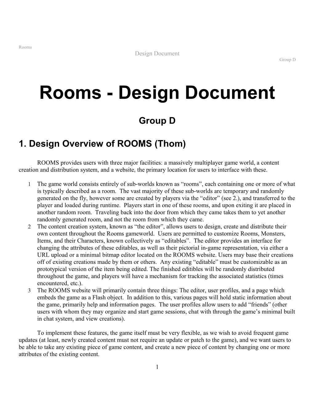 Project Design - Version 2