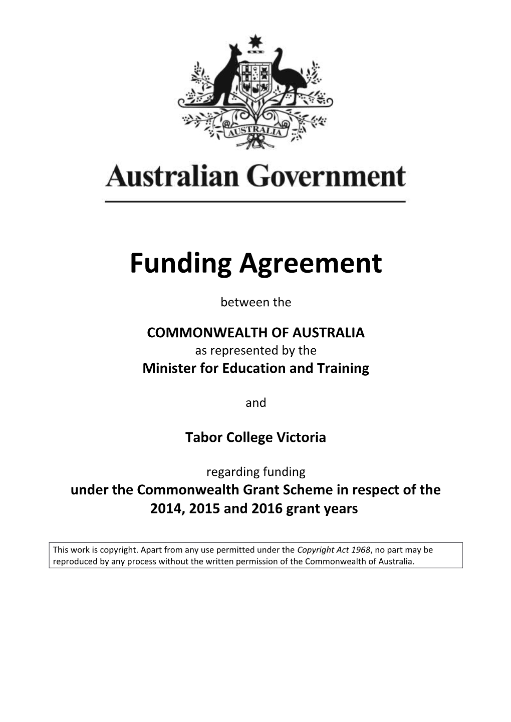 Funding Agreement