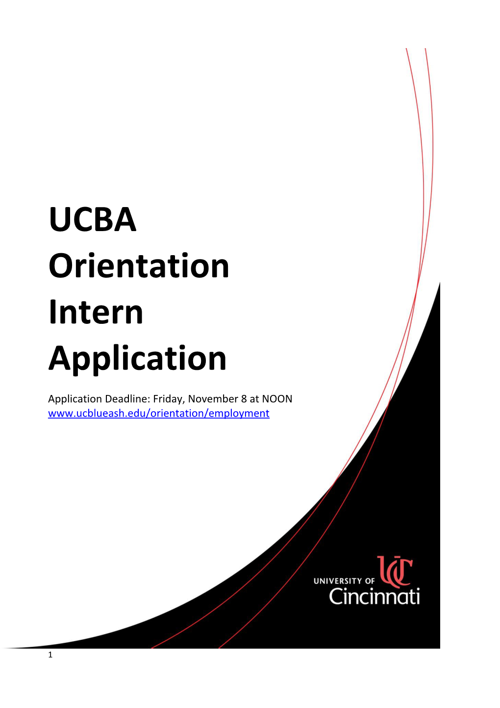 UCBA Orientation Intern Position